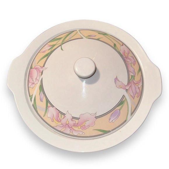 Serving Bowl with Lid Ciera Royal Iris by Lynn's Fine China - Picture 2 of 2